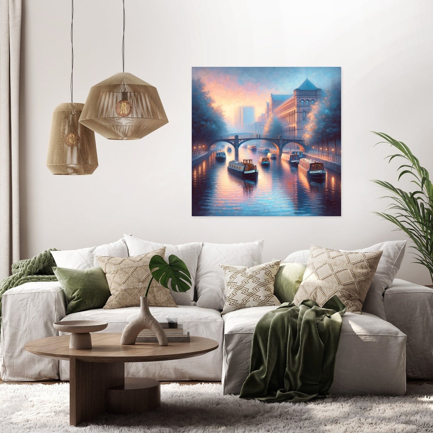 Manchester Castlefield Dusk Canvas