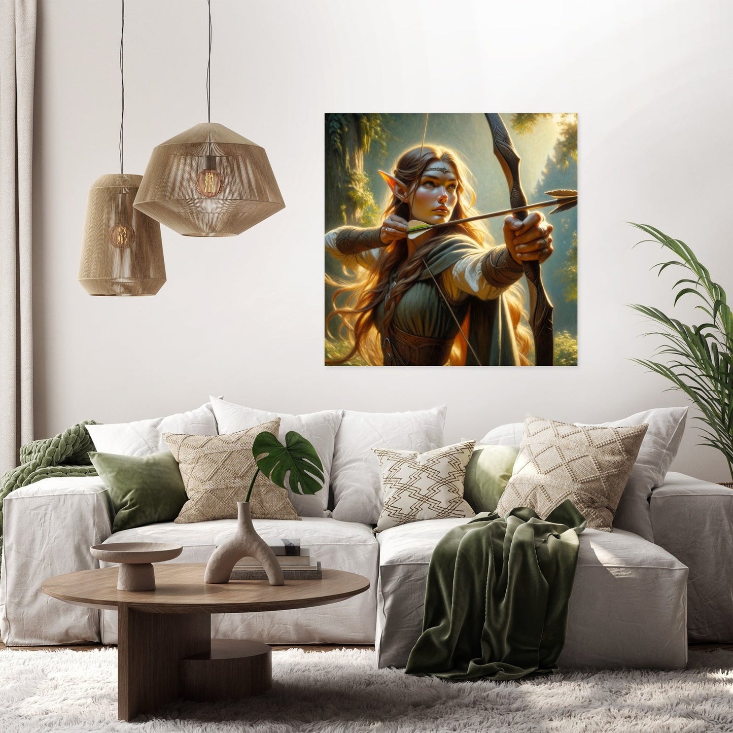Sunlit Archer Elf Canvas