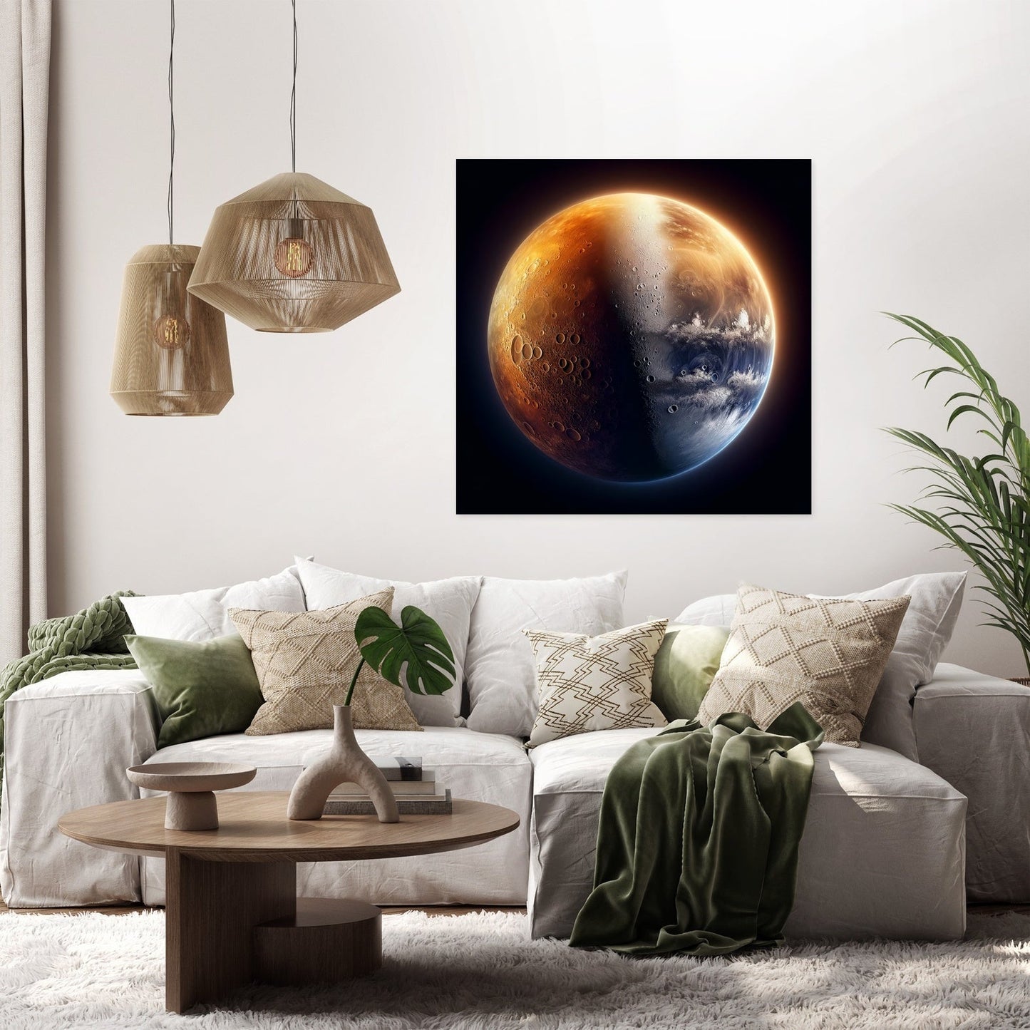 Mercury's Twilight Divide Canvas