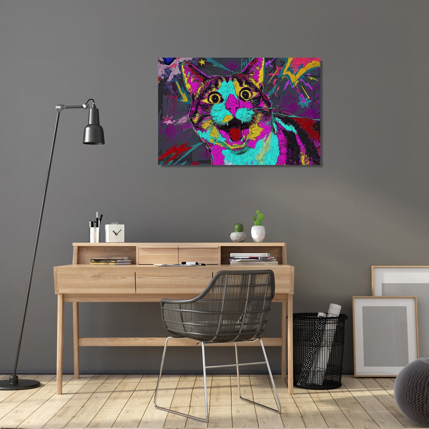 Surprised Cat Energy Canvas