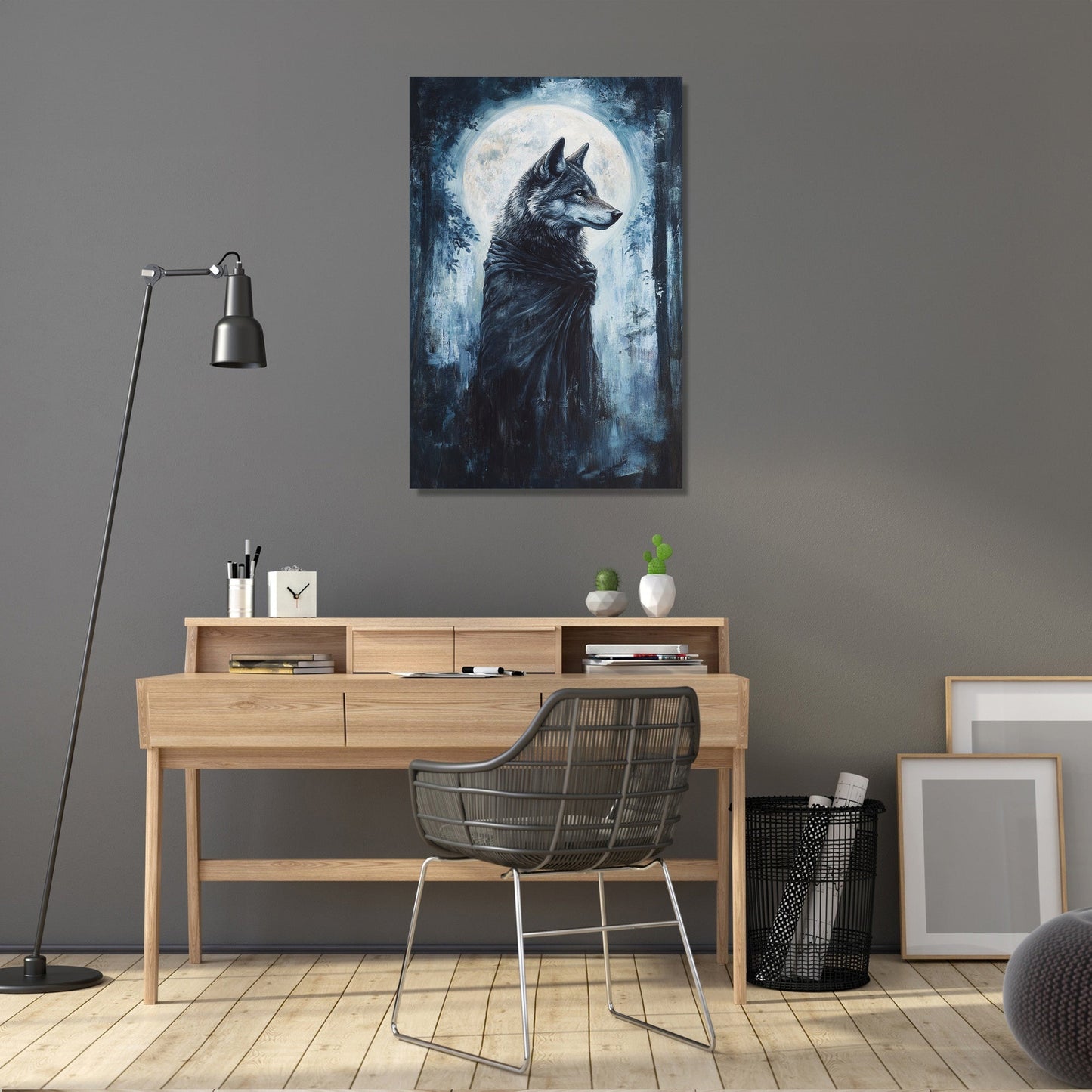 Regal Wolf Moon Canvas