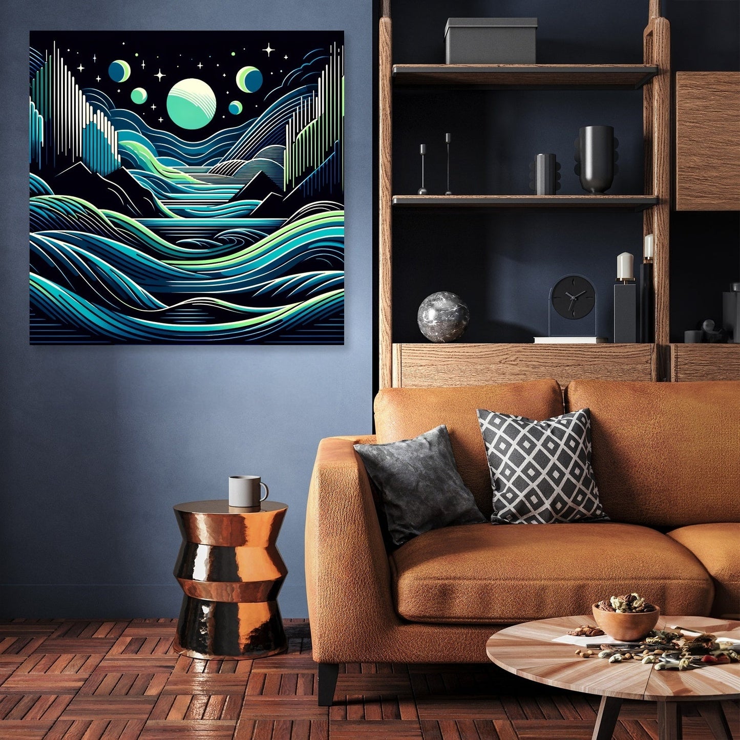 Midnight Waves Canvas