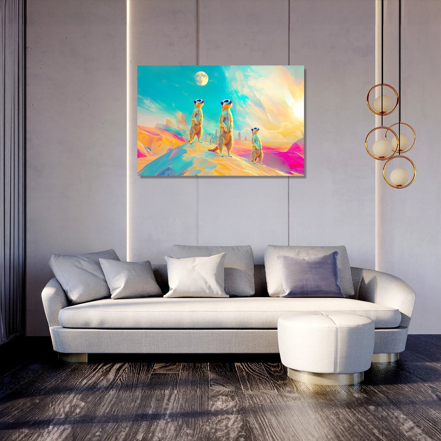 Surreal Meerkats Canvas
