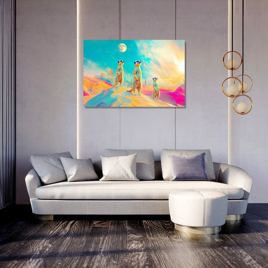 Surreal Meerkats Canvas