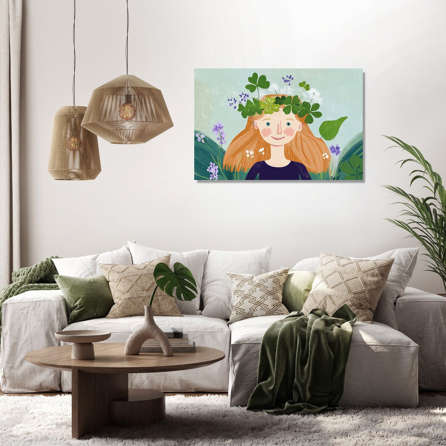Clover Joy Illustration Canvas