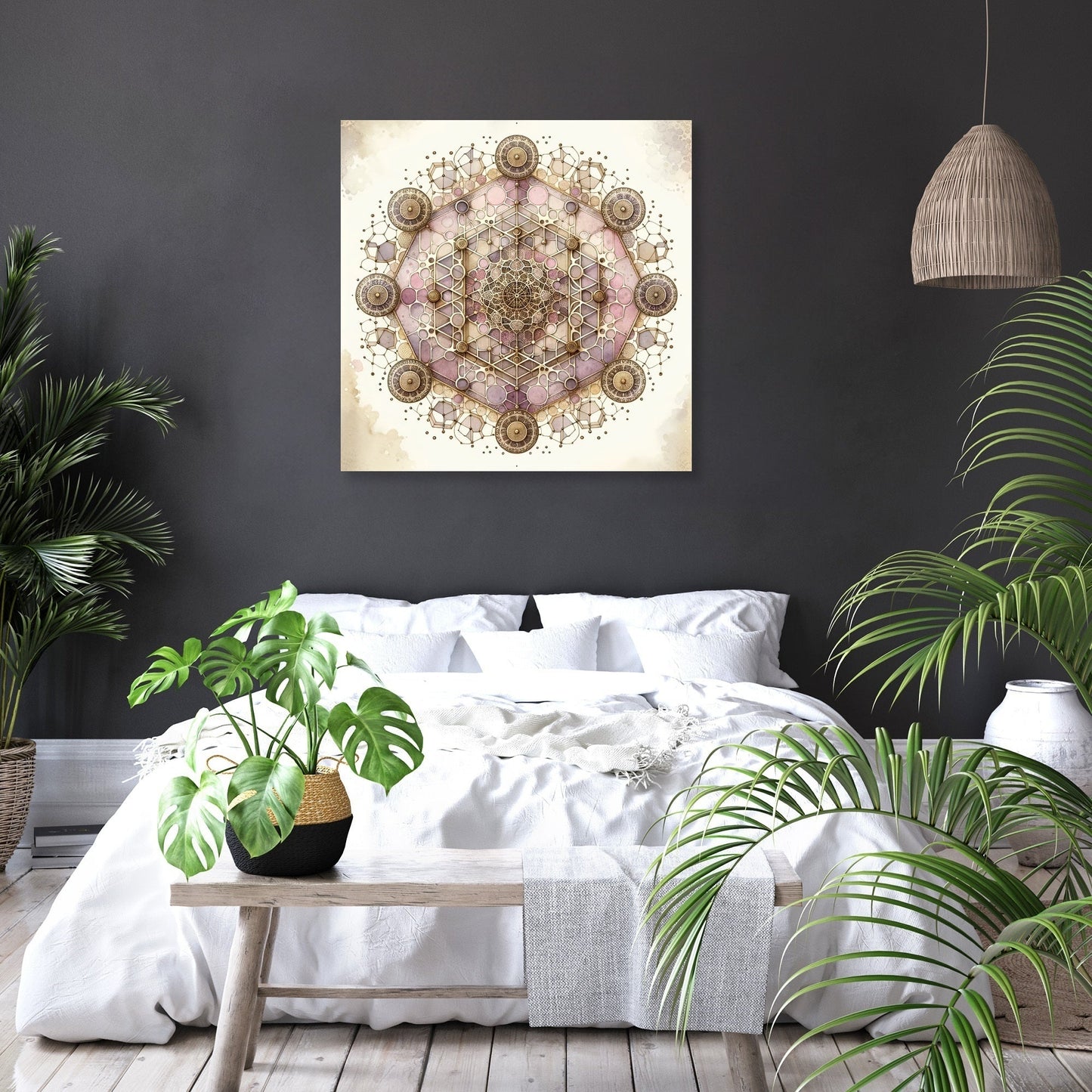 Victorian Lace Geometry Canvas