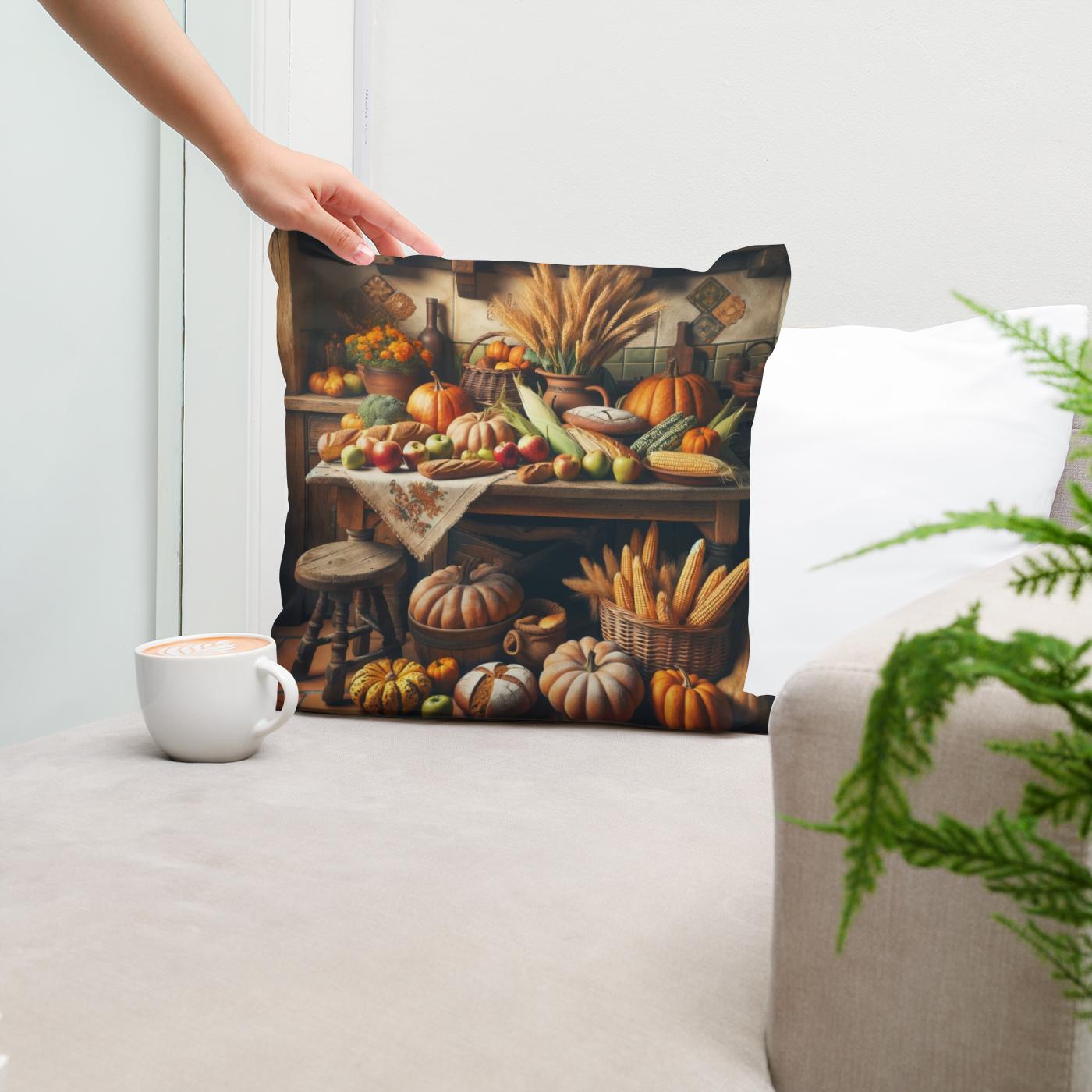 Rustic Harvest Charm Cotton Cushion