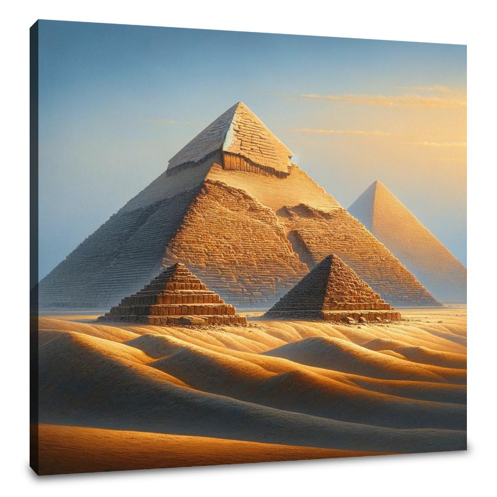 Golden Pyramids Canvas