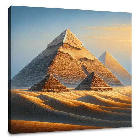 Golden Pyramids Canvas