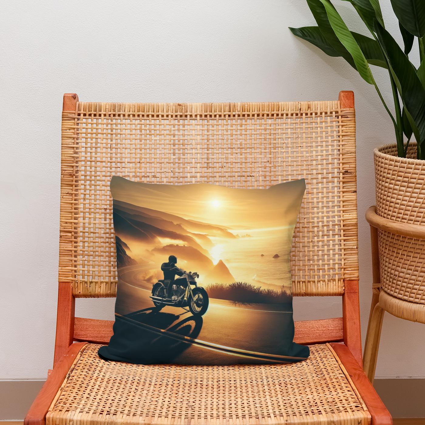 Coastal Freedom Ride Cotton Cushion