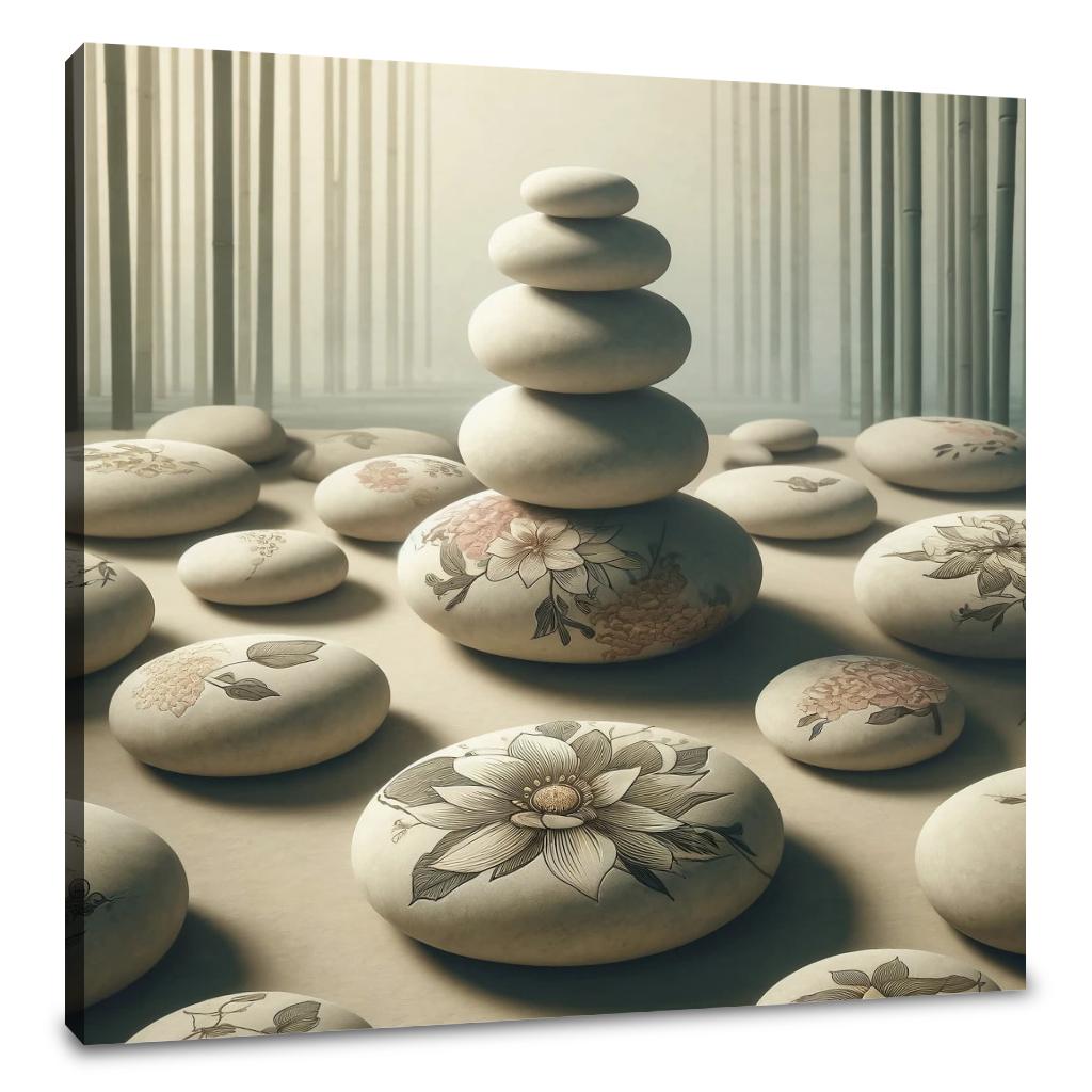 Serene Floral Zen Canvas