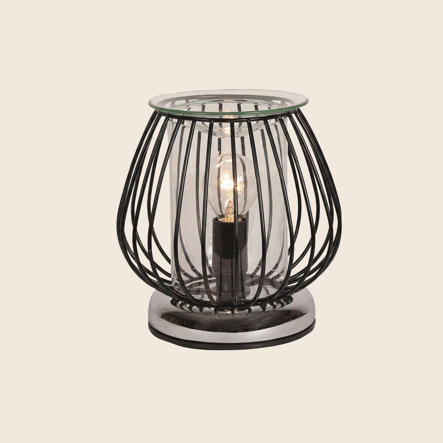 Electric Wax Melt Burner – Black Metal Touch Lamp