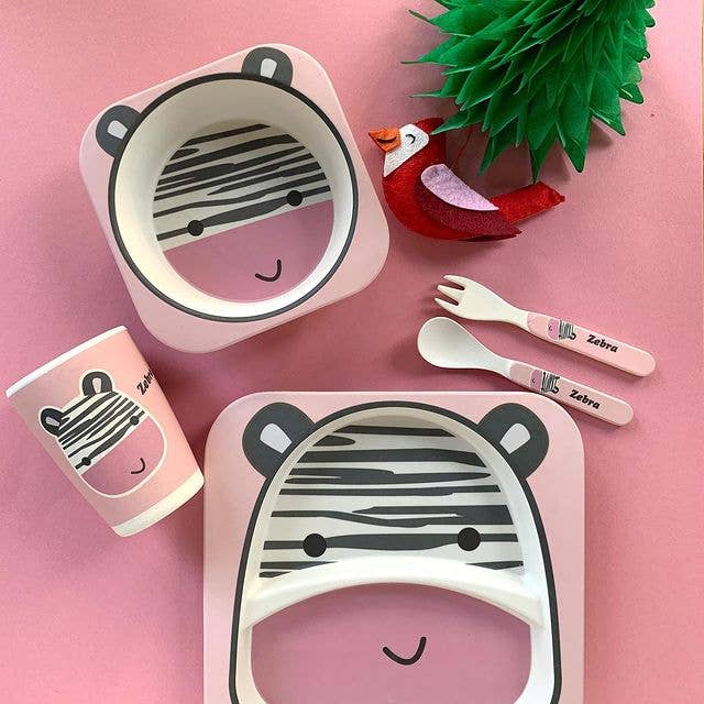 Giraffe Bamboo Kids Dinner Set - 5 Piece