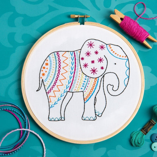 Elephant Embroidery Kit for Beginners