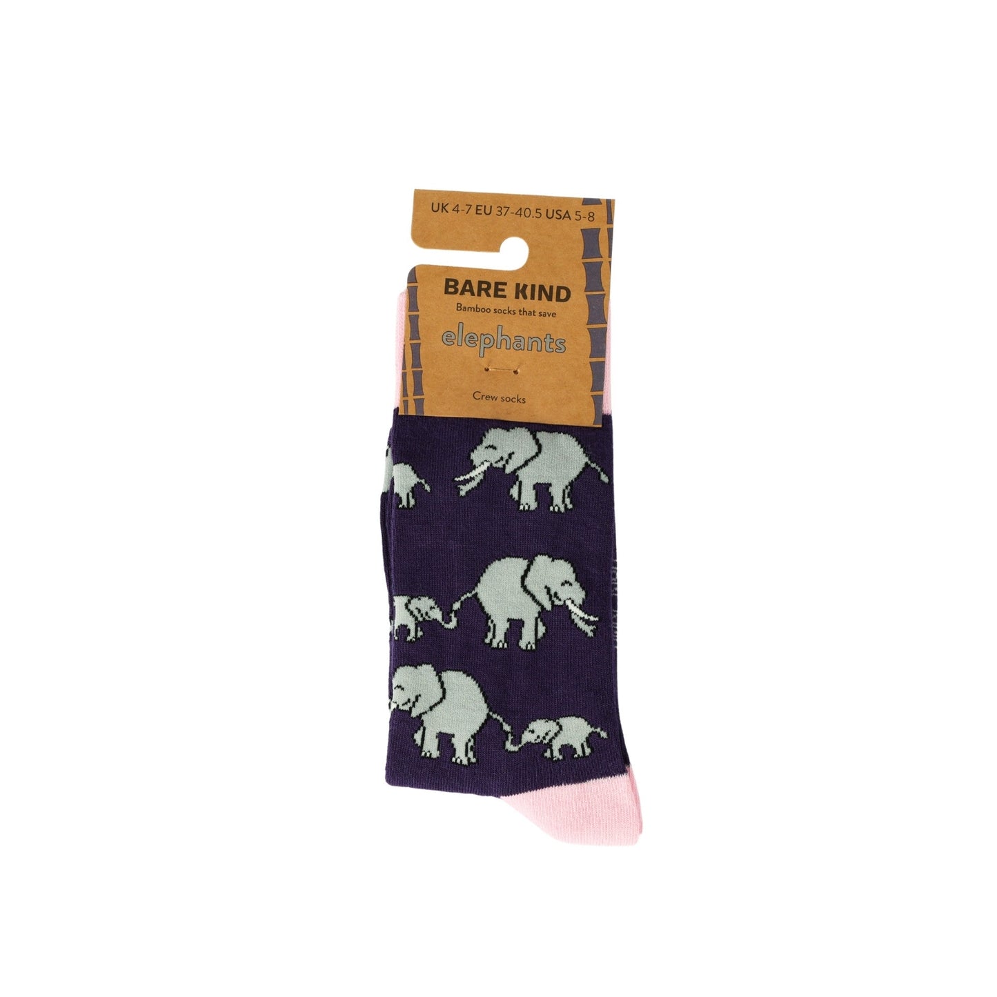 Save the Elephants Bamboo Socks