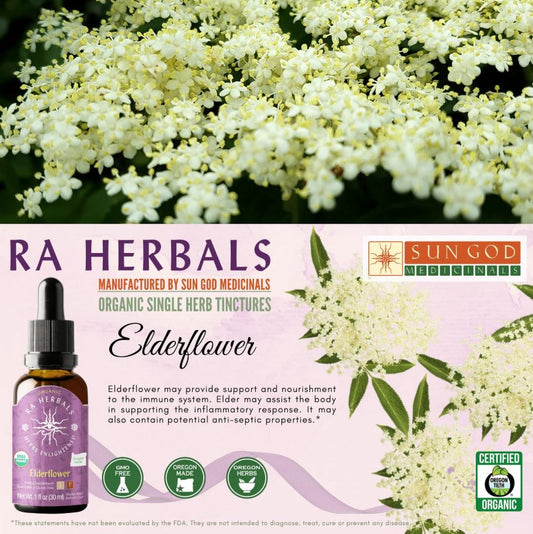 Organic Elderflower Tincture - SUPPORT THE LIVER & IMMUNE SYSTEM