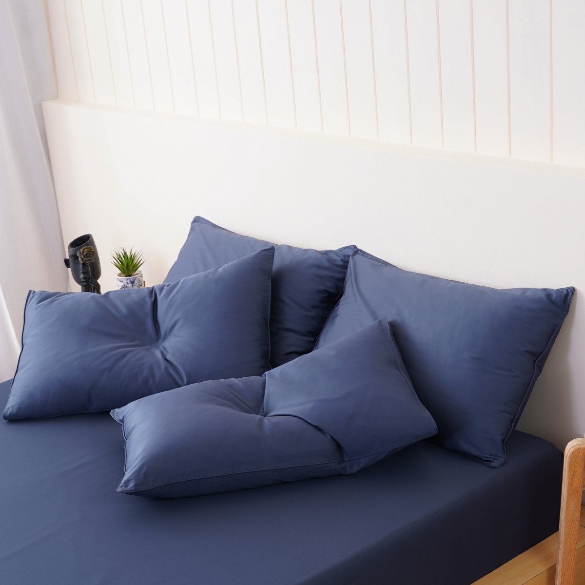 Ella Cotton - Midnight Blue Pillowcases Pair