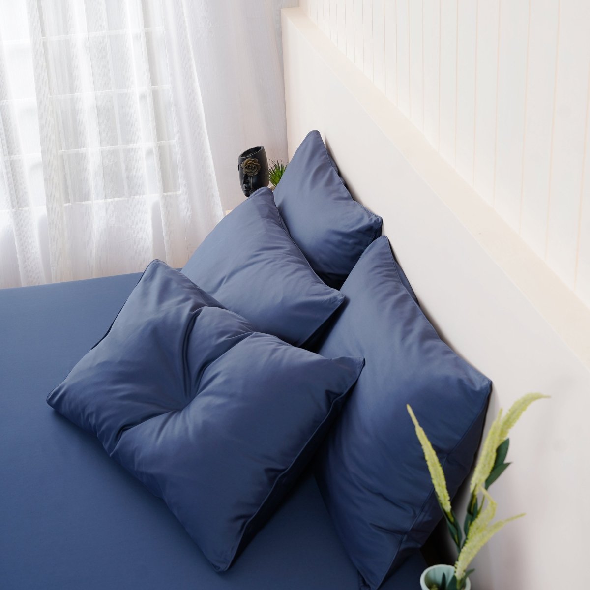 Ella Cotton - Midnight Blue Pillowcases Pair