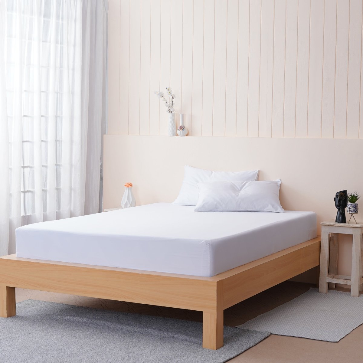Ella Cotton - White Duvet Cover, Sheet & Pillowcases Set