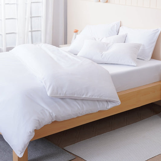Ella Cotton - White Duvet Cover, Sheet & Pillowcases Set