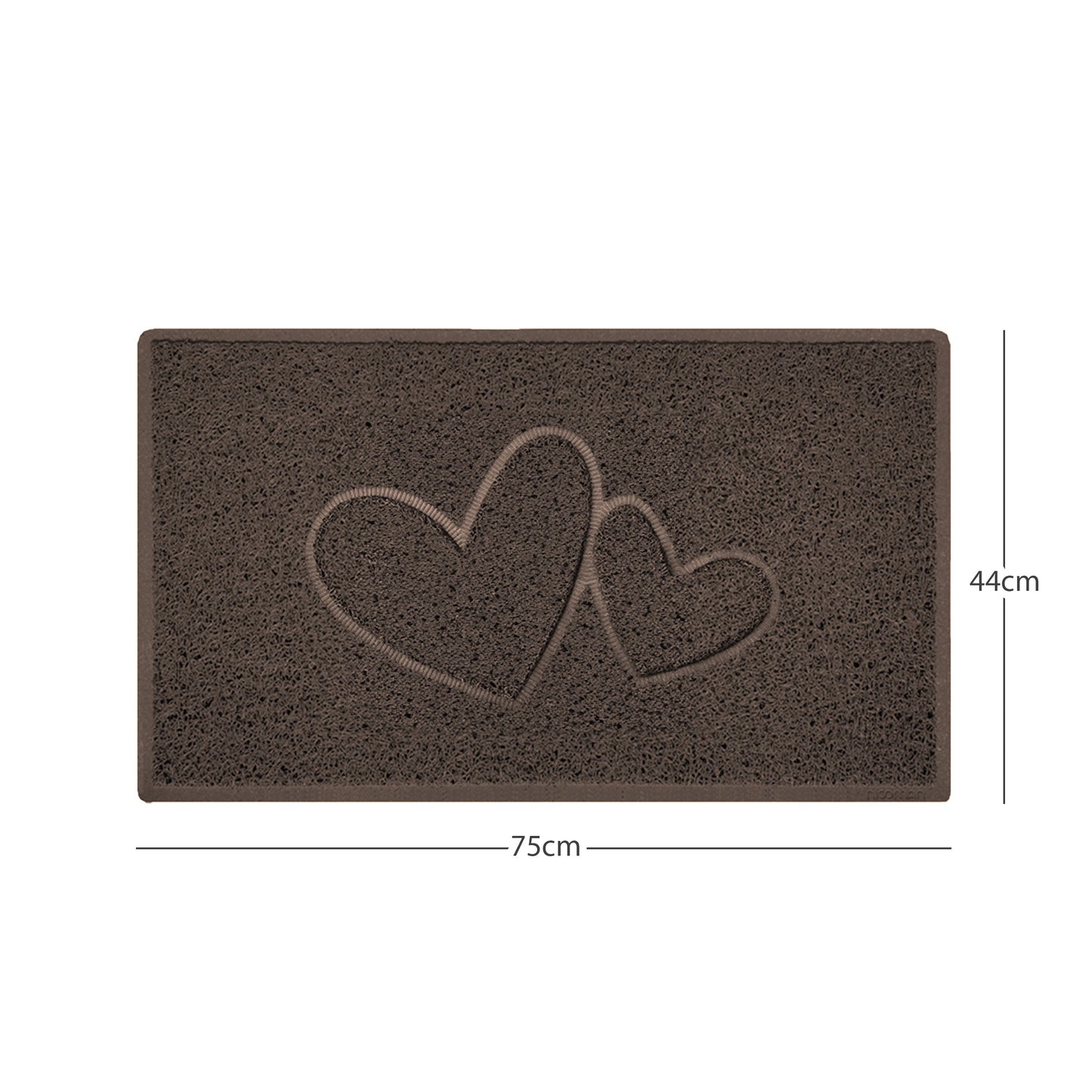 Embossed Spaghetti Outdoor Doormat - Brown