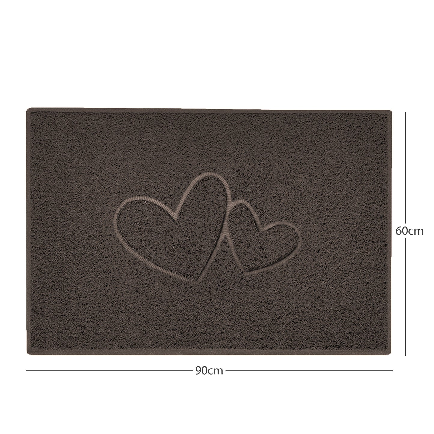 Embossed Spaghetti Outdoor Doormat - Brown