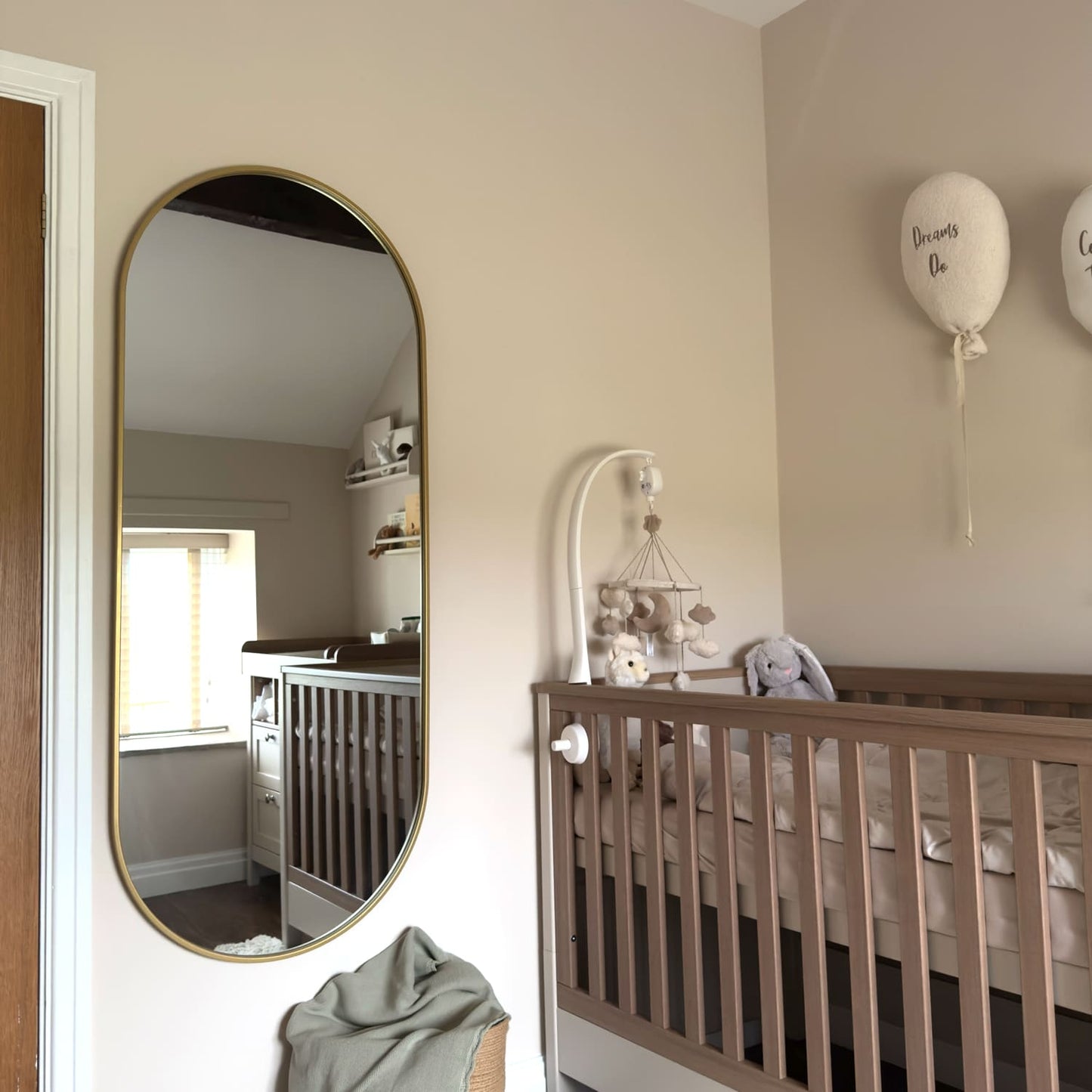 Emi - Full Length Gold Metal Runway Oval Mirror - 150cm x 60cm