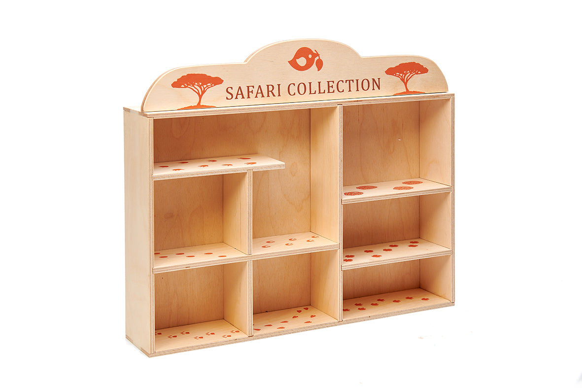 8 Safari Animals Shelf Set