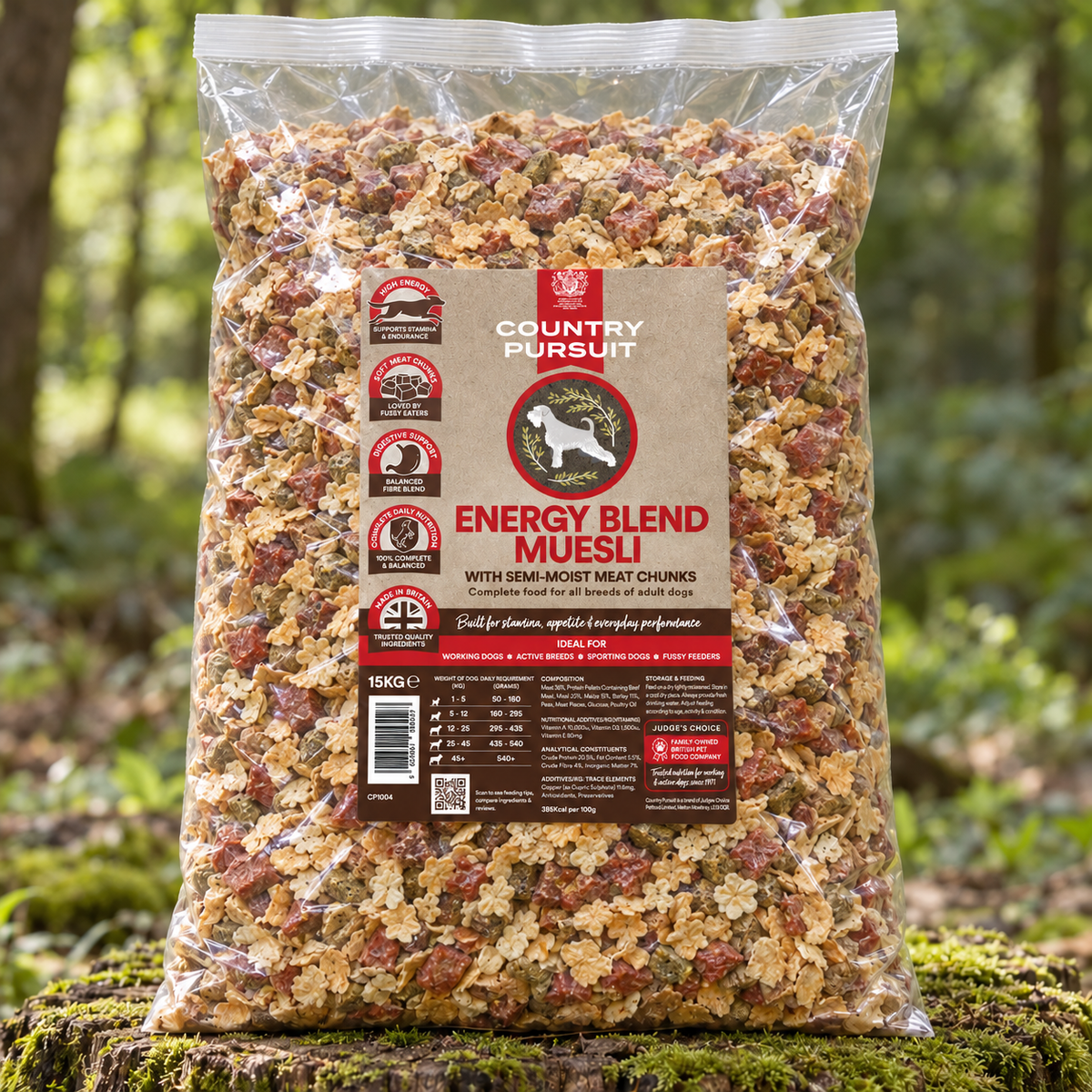 Country Pursuit Energy Blend Muesli Semi-Moist Complete Adult Dry Dog Food 15kg
