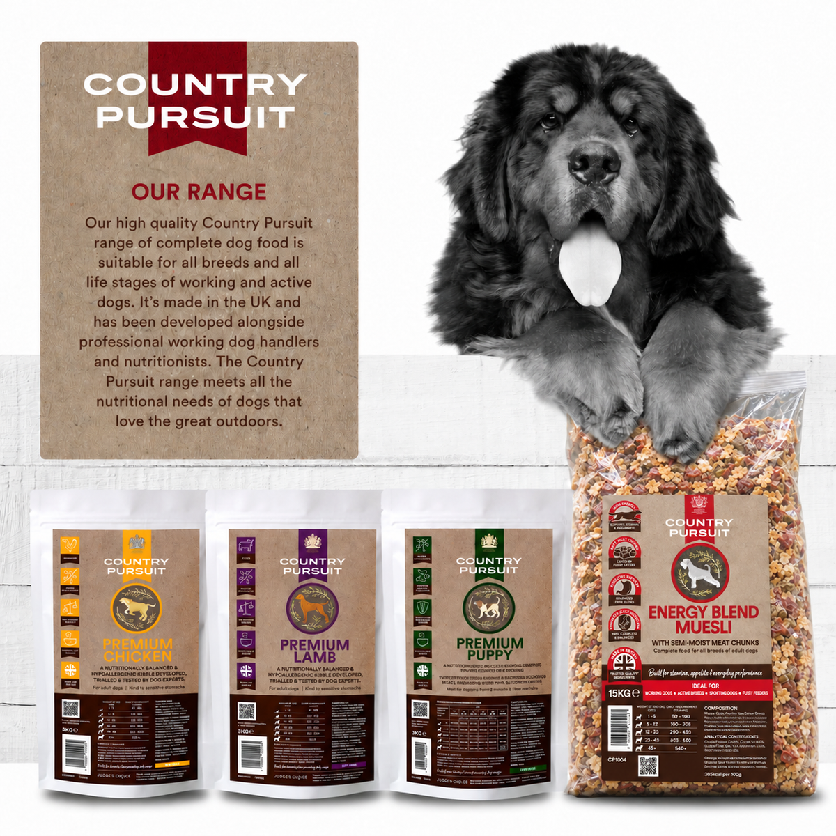 Country Pursuit Energy Blend Muesli Adult Semi-Moist Complete Dog Food 3kg