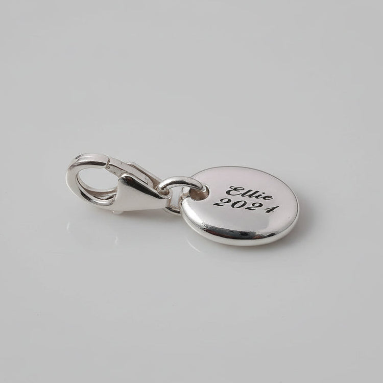 Pebble Personalised Silver Charm