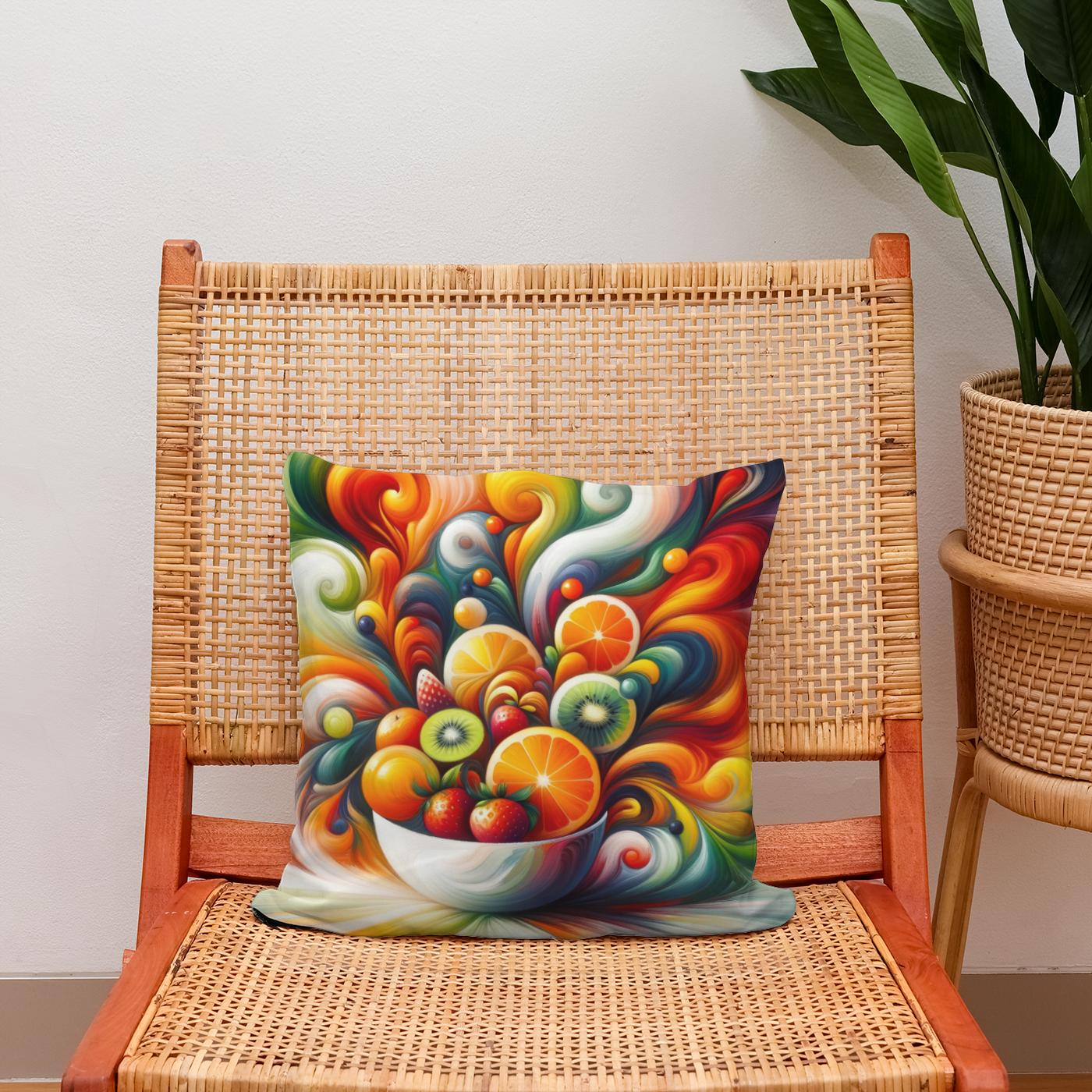 Fruit Fusion Fantasy Cotton Cushion