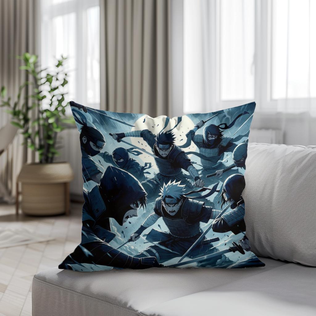 Midnight Ninja Showdown Cotton Cushion