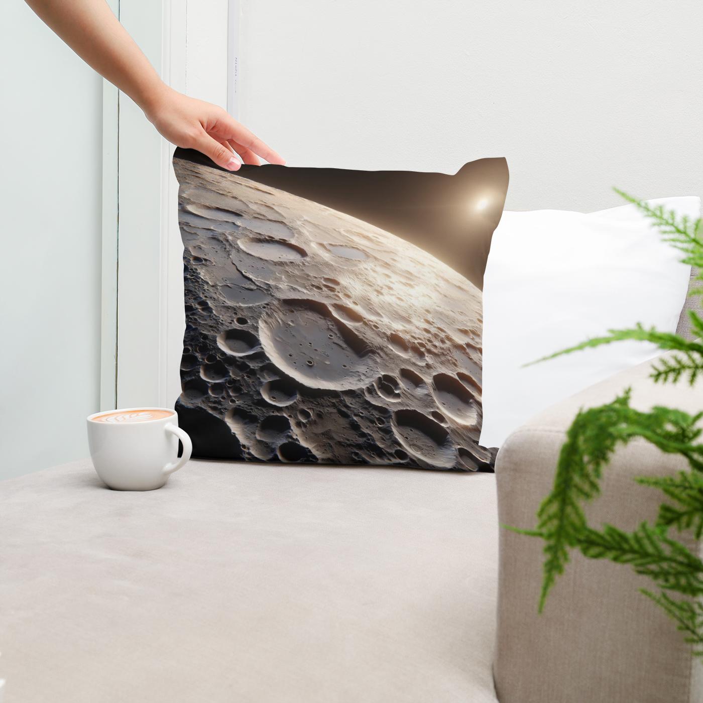 Mercury's Caloris Basin Brilliance Cotton Cushion