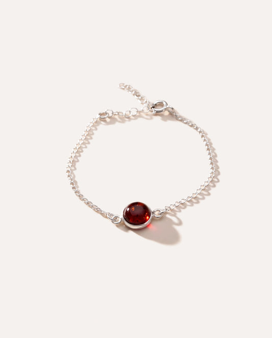 ESSENTIALS Cherry Amber Link Chain Bracelet