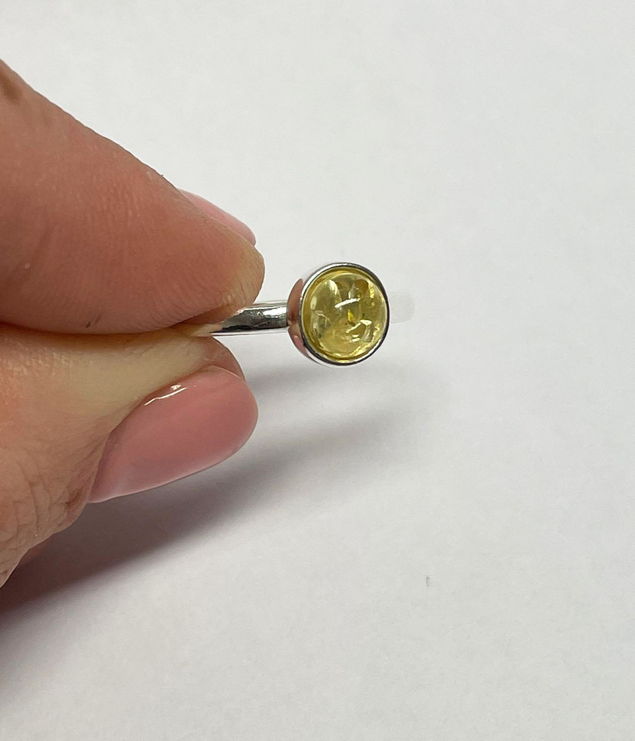 Limited Edition ESSENTIALS Mini citrus Amber Stacking Ring