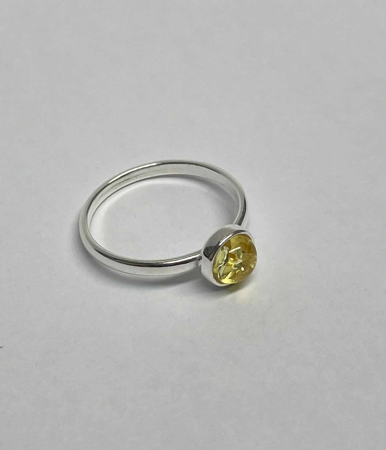 Limited Edition ESSENTIALS Mini citrus Amber Stacking Ring