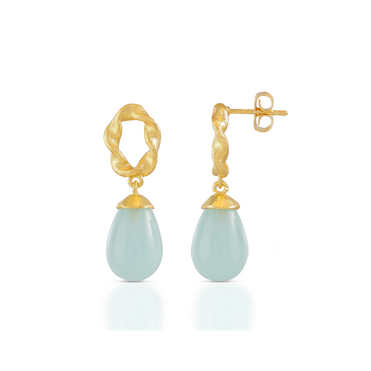 Moirai Twisted Loop Earrings Pariba Onyx