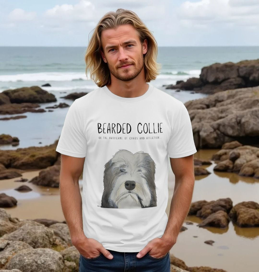 Tame the Fluff—If You Dare: Bearded Collie Men’s Tee