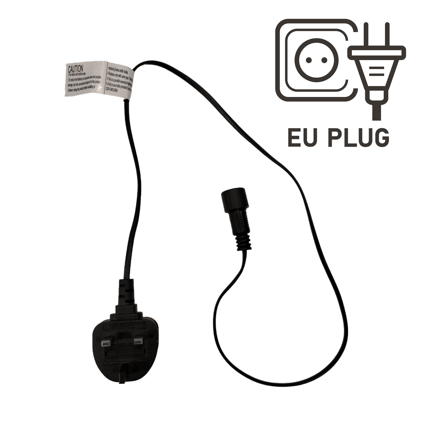 European EU Plug Section & End Cap for Super Festoon String Lights