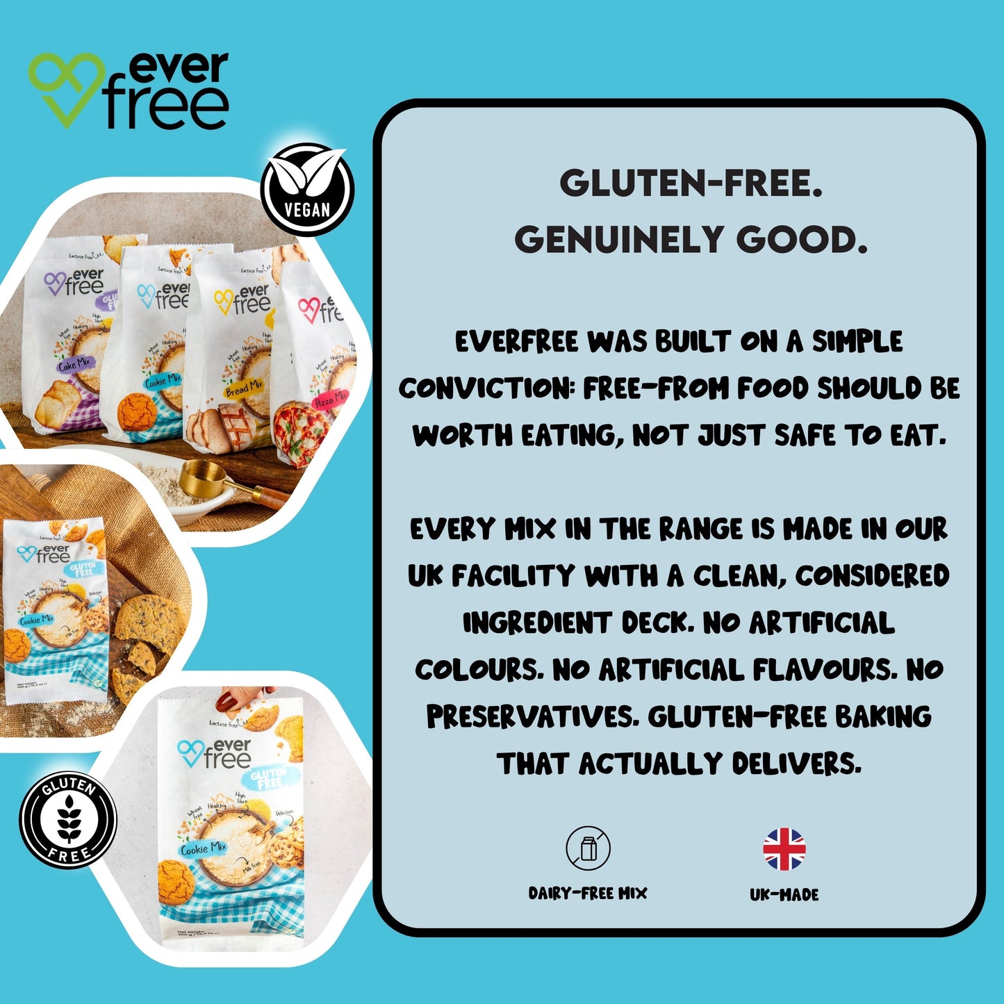 EverFree Gluten-Free Cookie Mix - 350g | Pack of 3