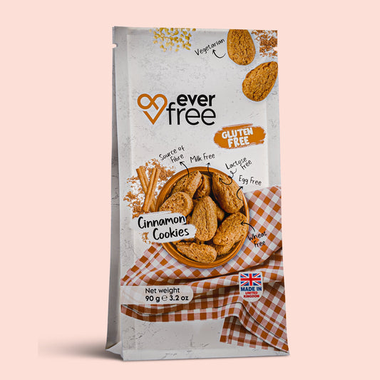 EverFree Cinnamon Gluten-Free Cookies - 90g | Pack of 3