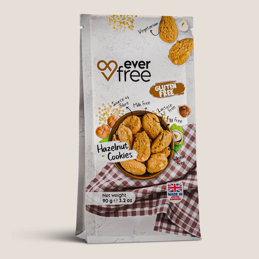 EverFree Hazelnut Gluten-Free Cookies - 90g | Pack of 3