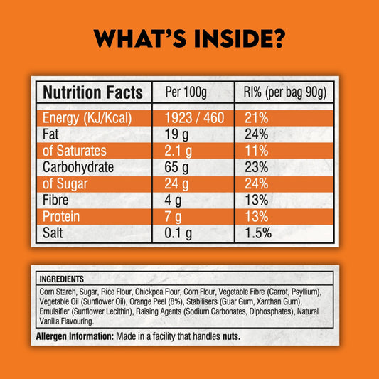 EverFree Orange Gluten-Free Cookies - 90g | Pack of 3