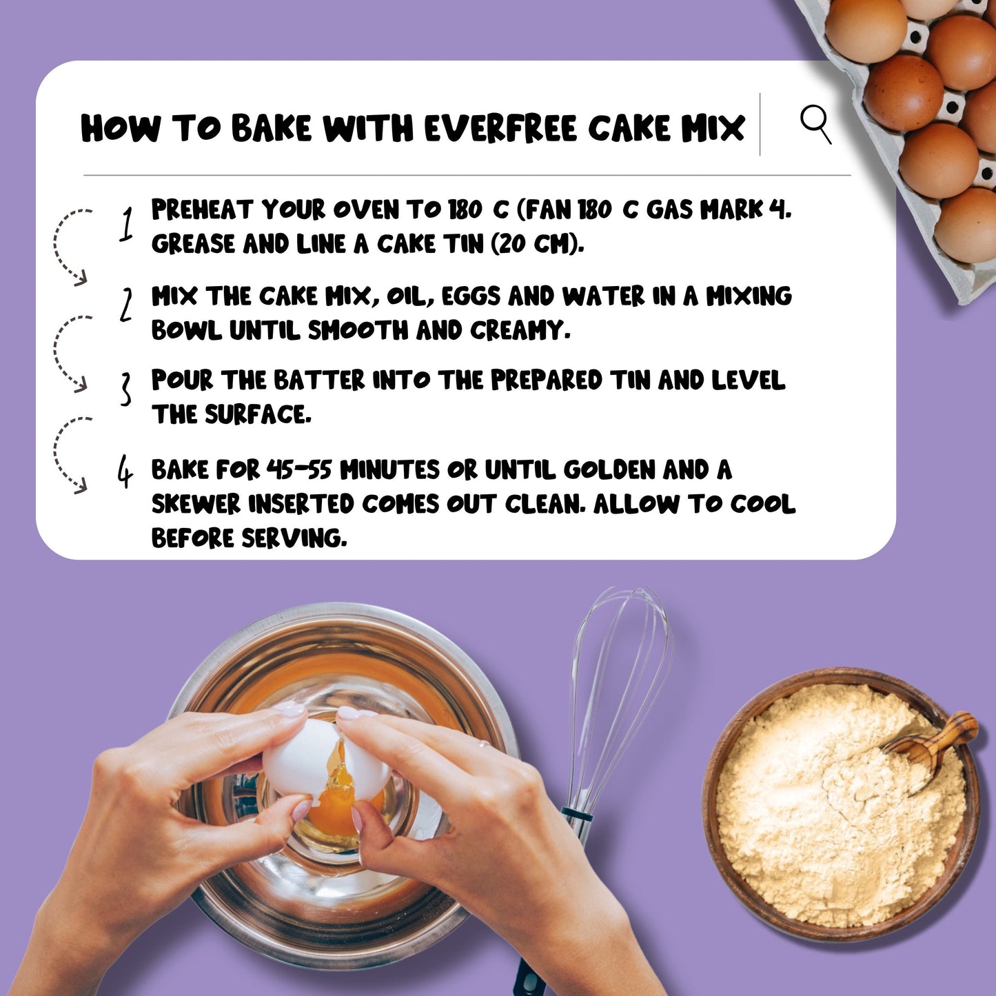 EverFree Gluten-Free Cake Mix - 350g | Pack of 3