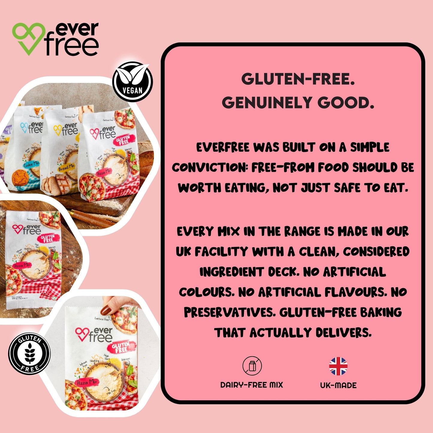 EverFree Gluten-Free Sourdough Pizza Mix - 350g | Pack of 3