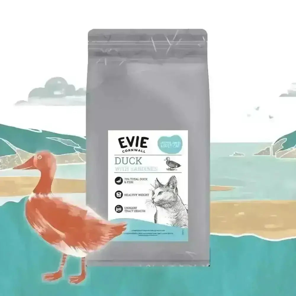 Evie Natural Dry Cat Food Duck with Sardines Weight Control