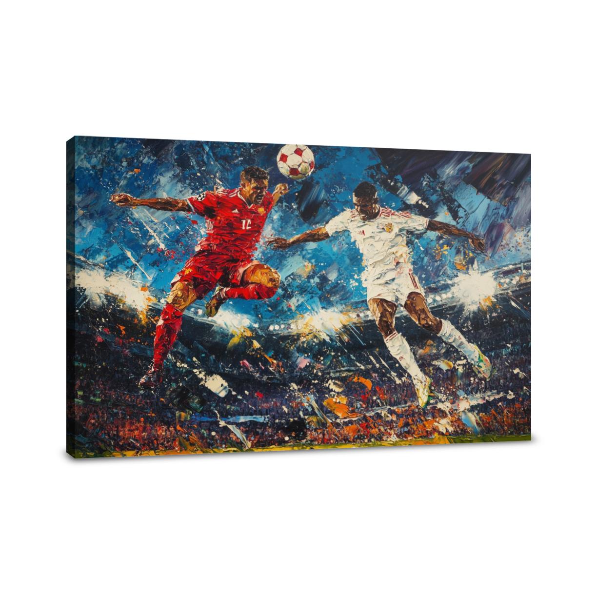 Football Aerial Duel Canvas
