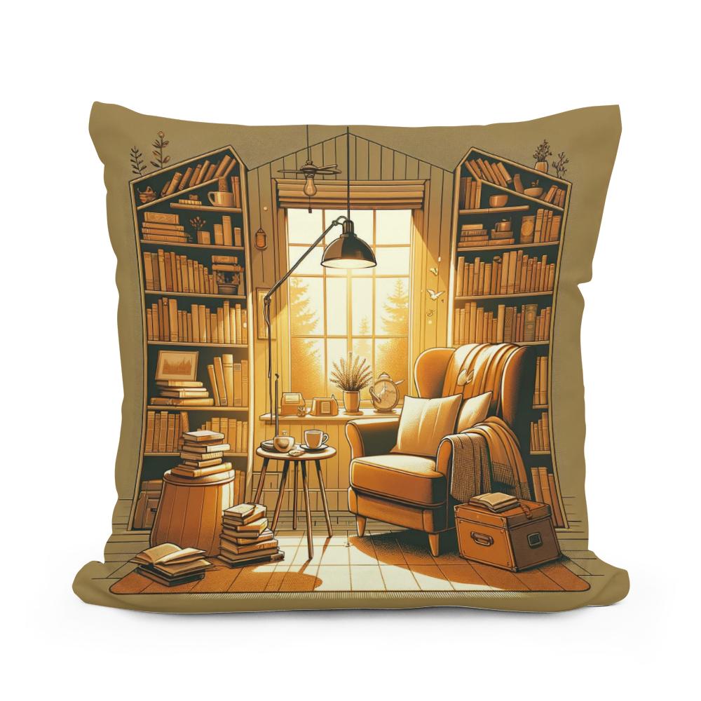 Tranquil Reader's Cotton Cushion