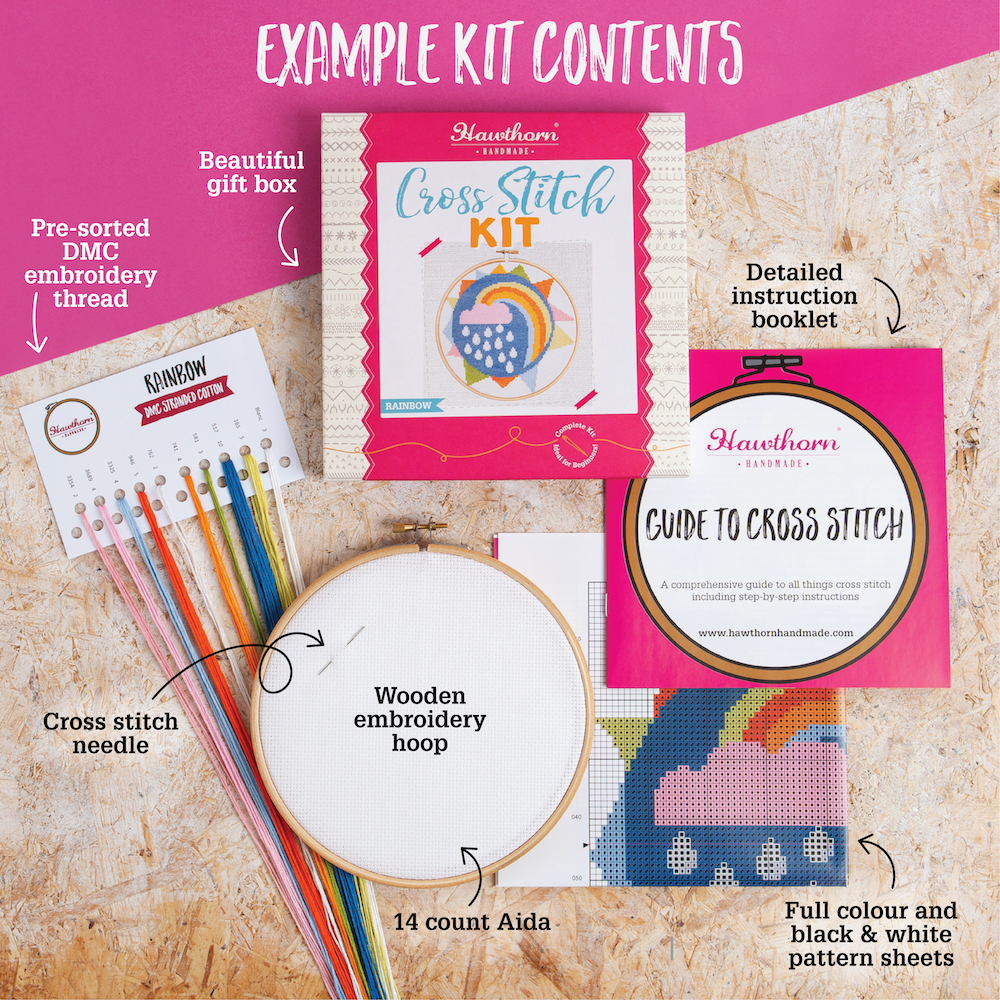 'Hummingbird' Bird Cross Stitch Kit for Beginners